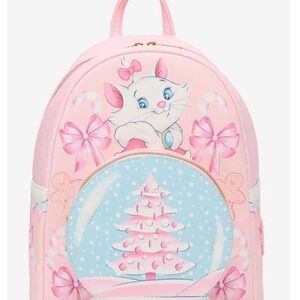 Loungefly Marie Aristocrats Snow globe Pink Mini Backpack